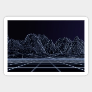 Wireframe Mountains Magnet